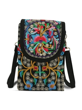 Cell Phone Purse Vintage Style World Map Pattern Crossbody Bag Womens Lightweight Portable Small Wallet Waterproof PU Leather Mini Shoulder Bag Easy Care Phone Wallet For Shopping Date Hiking